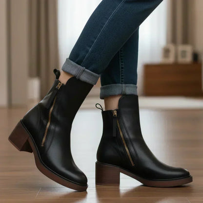 Kimo Damen-Lederstiefeletten